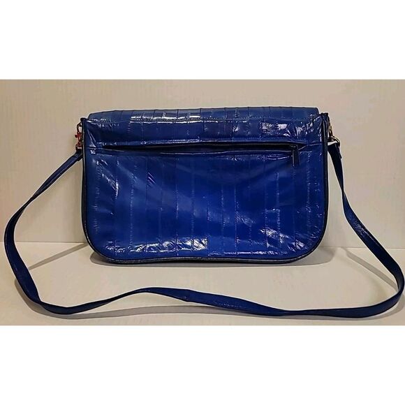 Eel‎ Skin Purse Lot Bright Blue, Violet, Black, Wine Clutch Wallet Bag